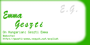 emma geszti business card